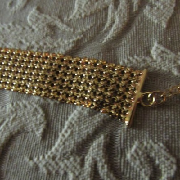 ⚜️ Gorgeous 18K Gold Plated Mesh Reversible Bracelet - Adjustable - Picture 8 of 10